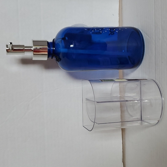 Pump Dispenser Clear Vanity Organizer Soap Lotion Tooth Makeup Brush Container - Picture 2 of 12